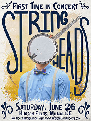 Poster advertising the band Stringheads.